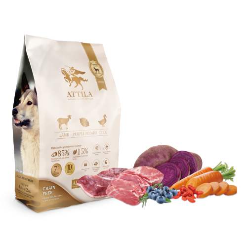 ATTILA 阿提拉狗糧 Lamb & Duck & Purple Potato 羊肉+鴨肉+紫薯 2kg 無穀全齡狗糧 (LA1200) 訂貨需時2-3天